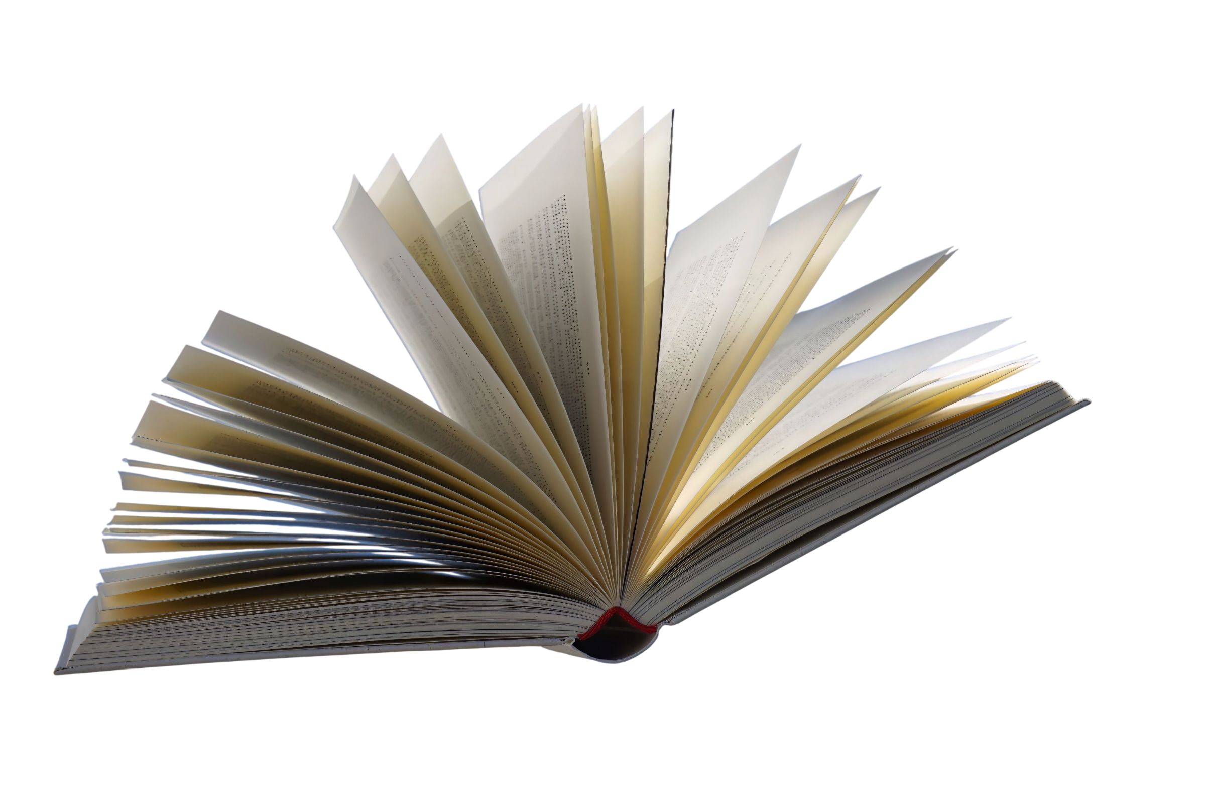 Illustration of an open book with blank pages